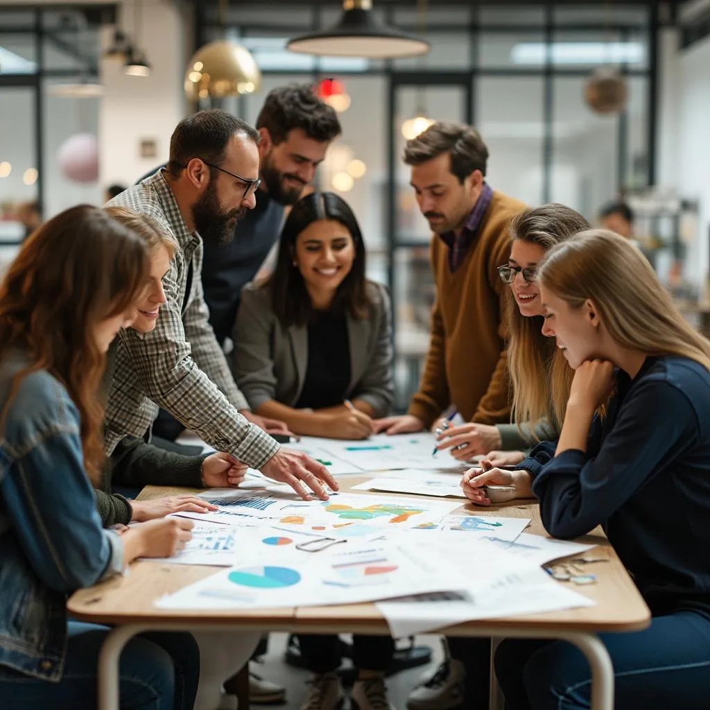 Equipo de OptiValor en una sesión de brainstorming estratégico